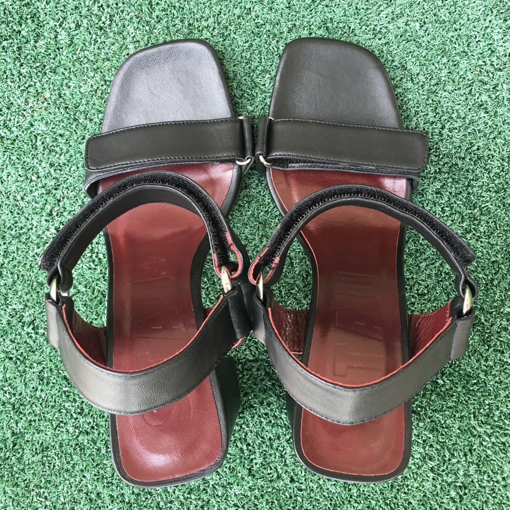 New Staud Betty Block Heel Sandal Leather Black 37 - Picture 10 of 16